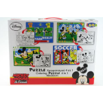 PUZZLE MICKEY MOUSE - COLORING PUZZLE 4IN1